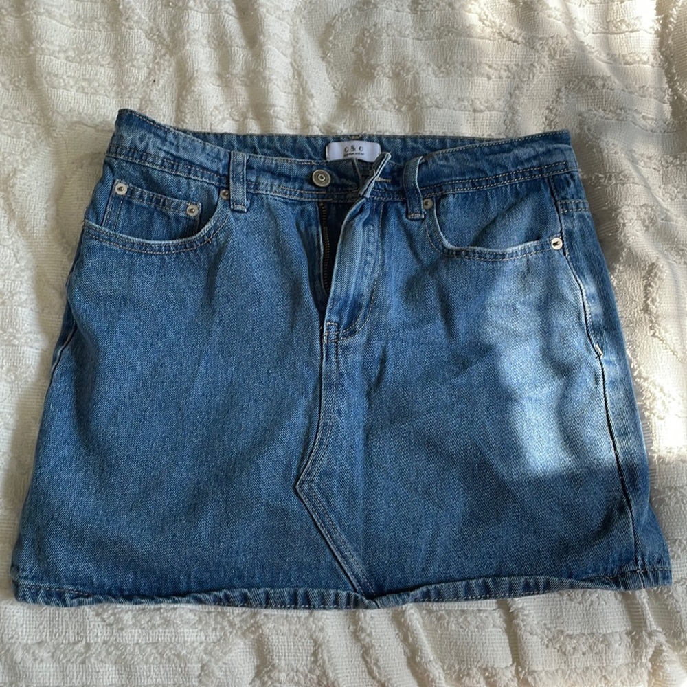 Denim Jean Mini Skirt